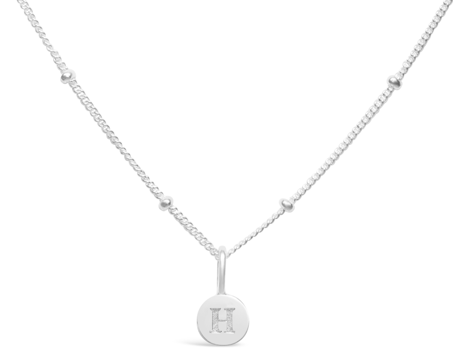 Love Letters - Mini Disk Letter Necklace