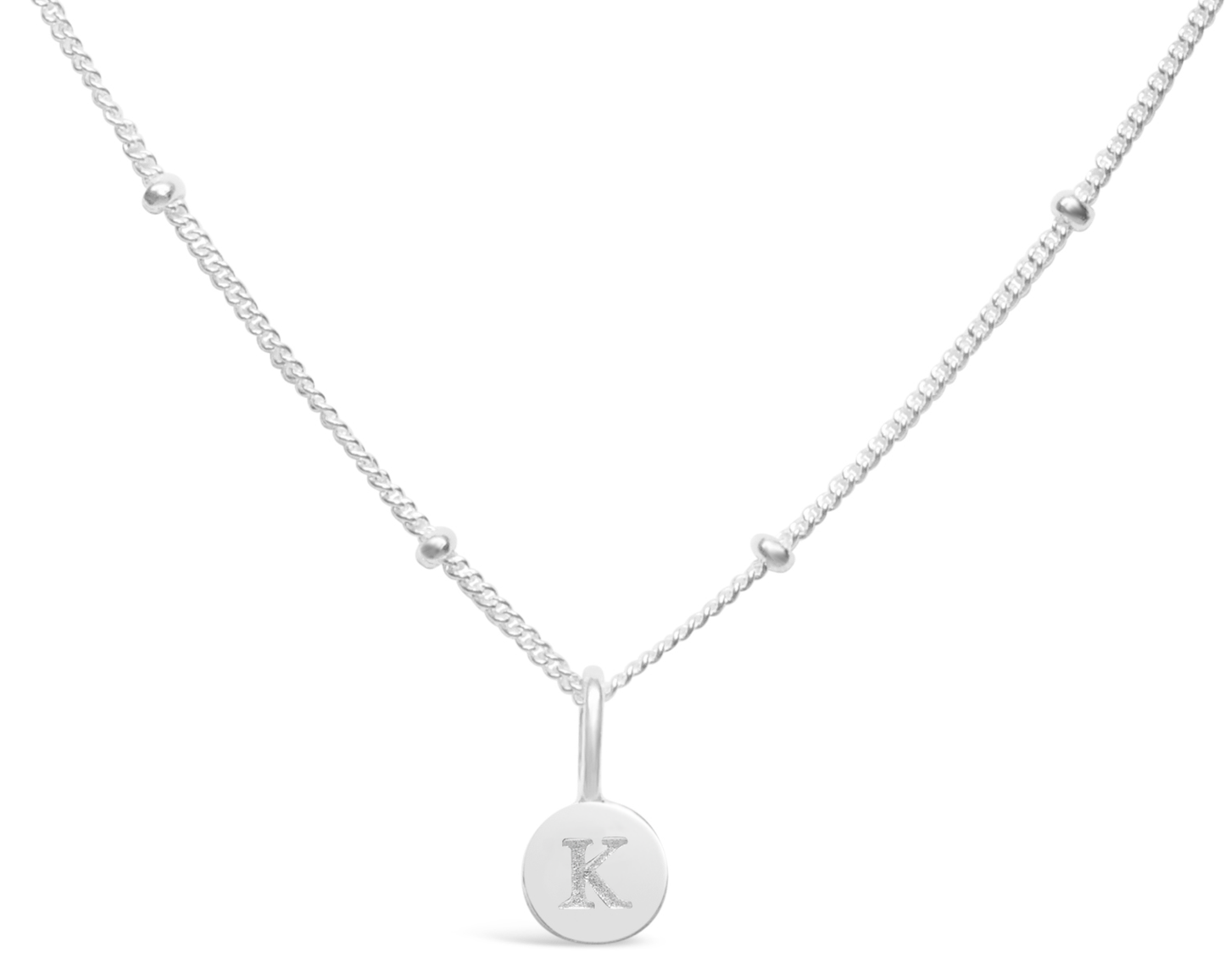 Love Letters - Mini Disk Letter Necklace