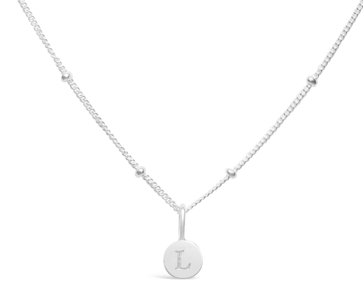Love Letters - Mini Disk Letter Necklace