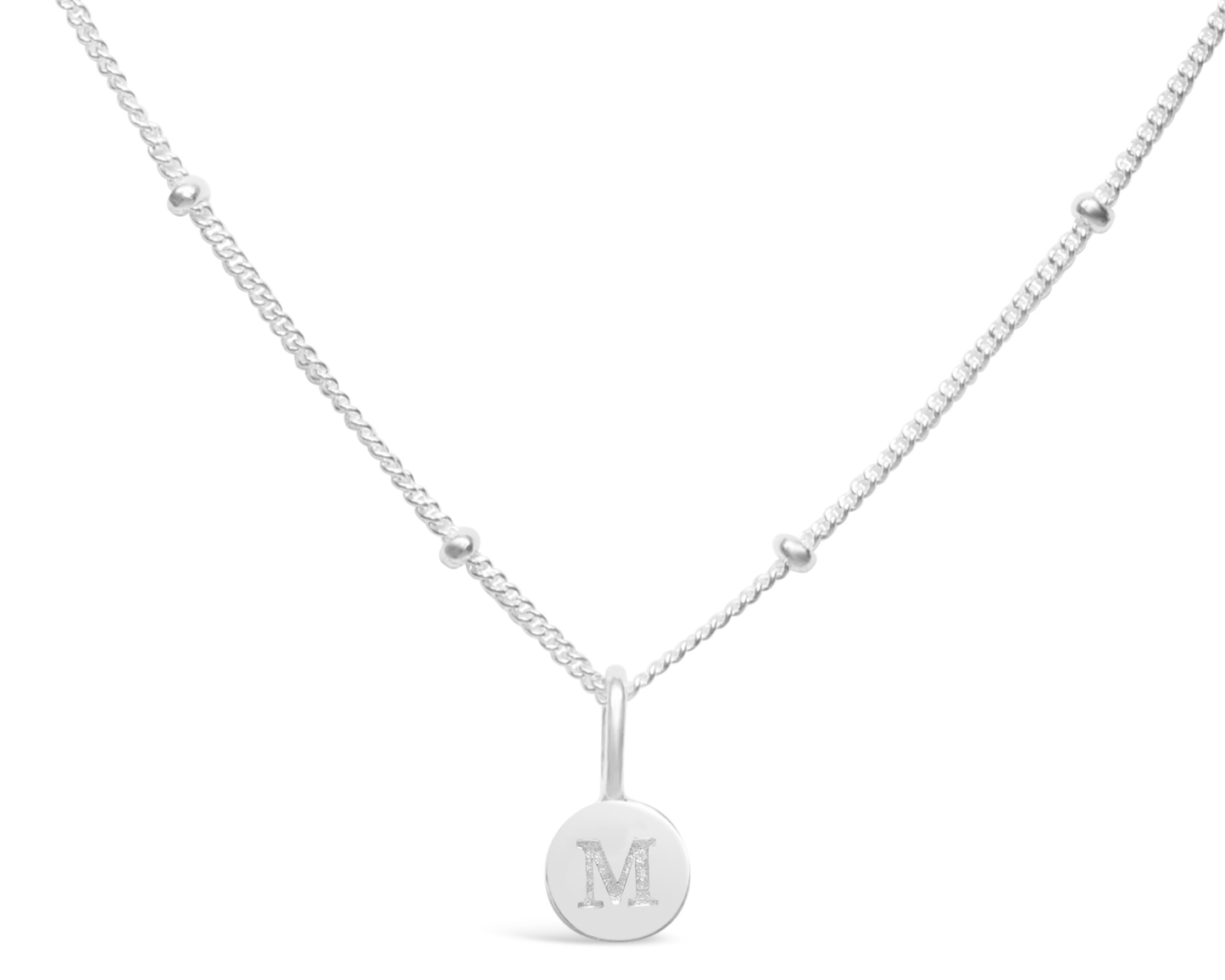 Love Letters - Mini Disk Letter Necklace