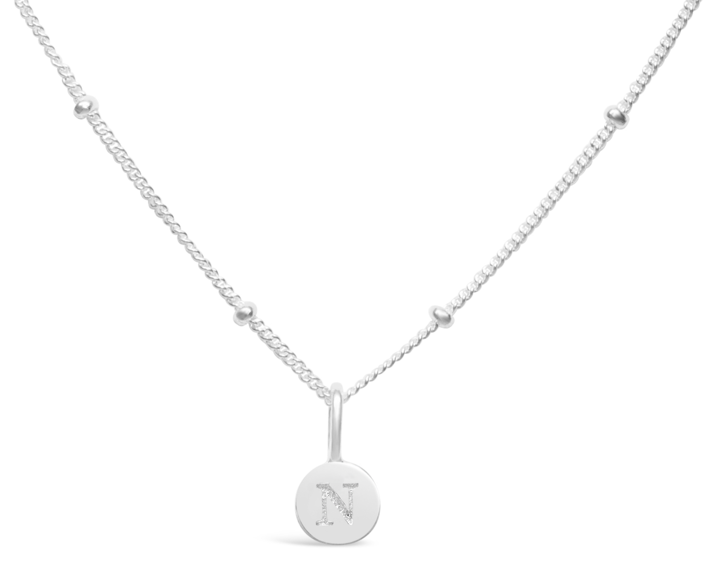 Love Letters - Mini Disk Letter Necklace