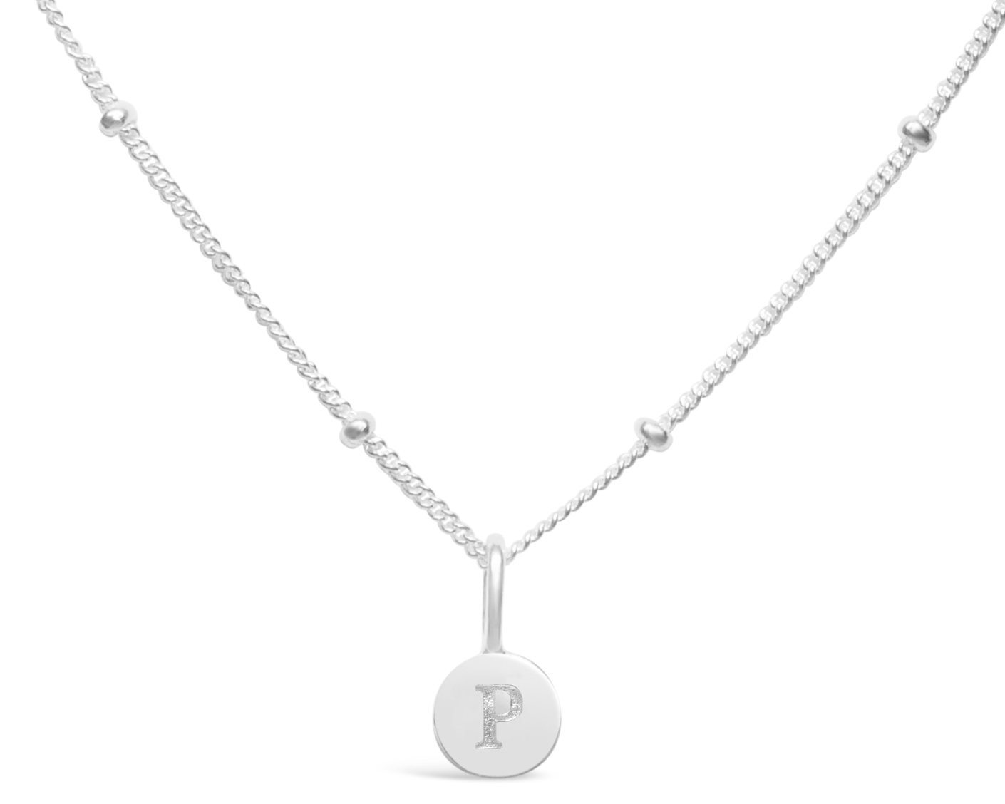 Love Letters - Mini Disk Letter Necklace