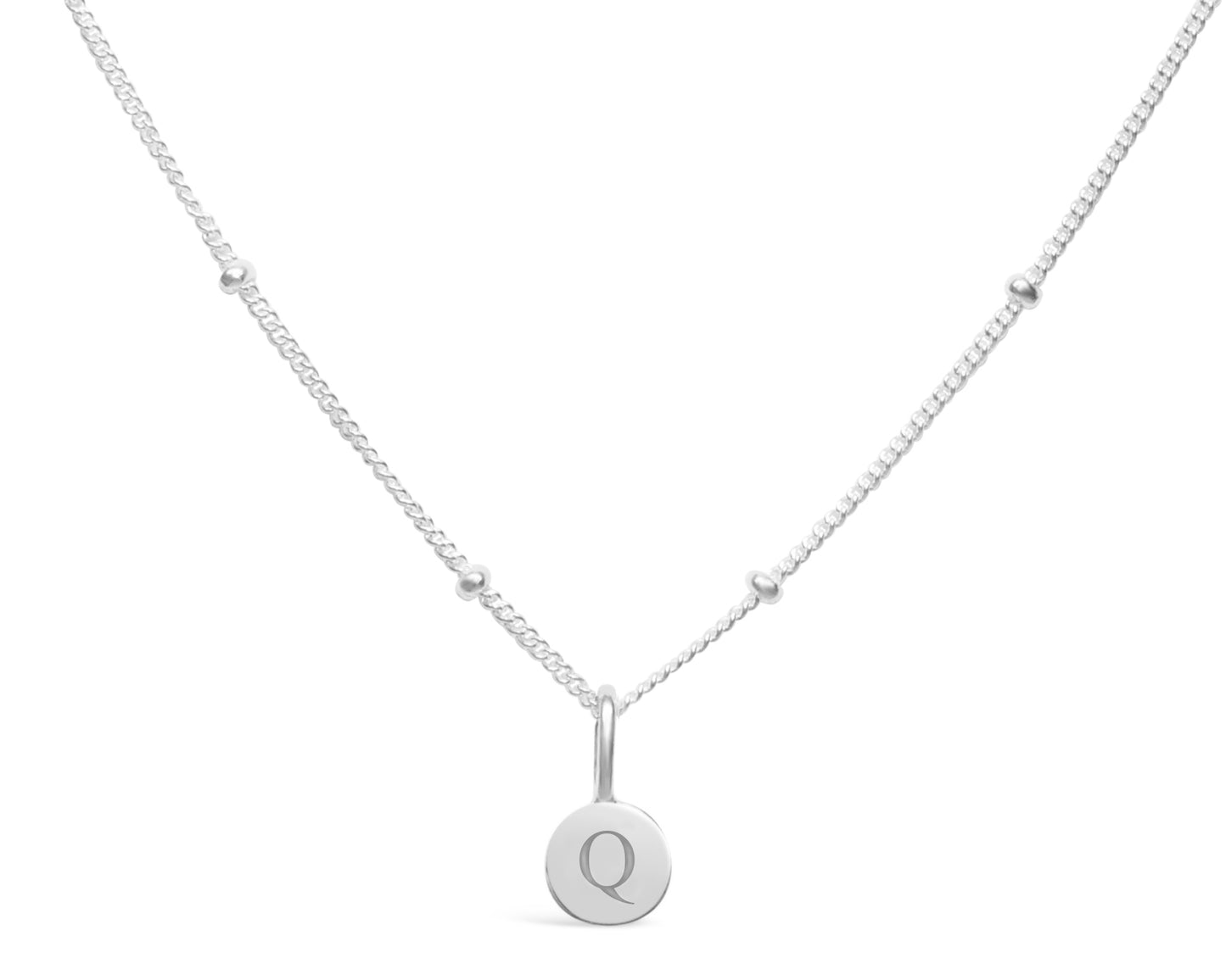 Love Letters - Mini Disk Letter Necklace