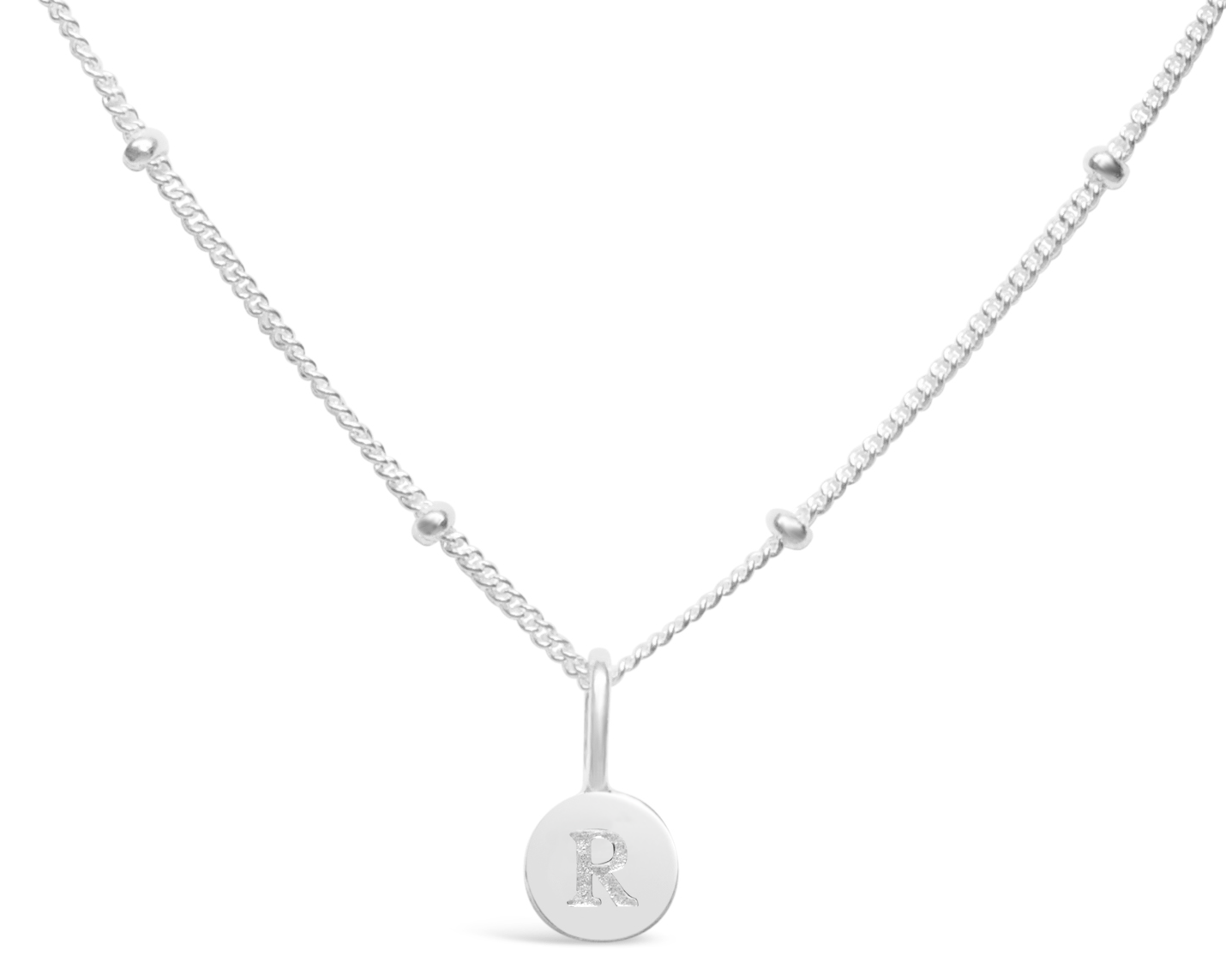 Love Letters - Mini Disk Letter Necklace
