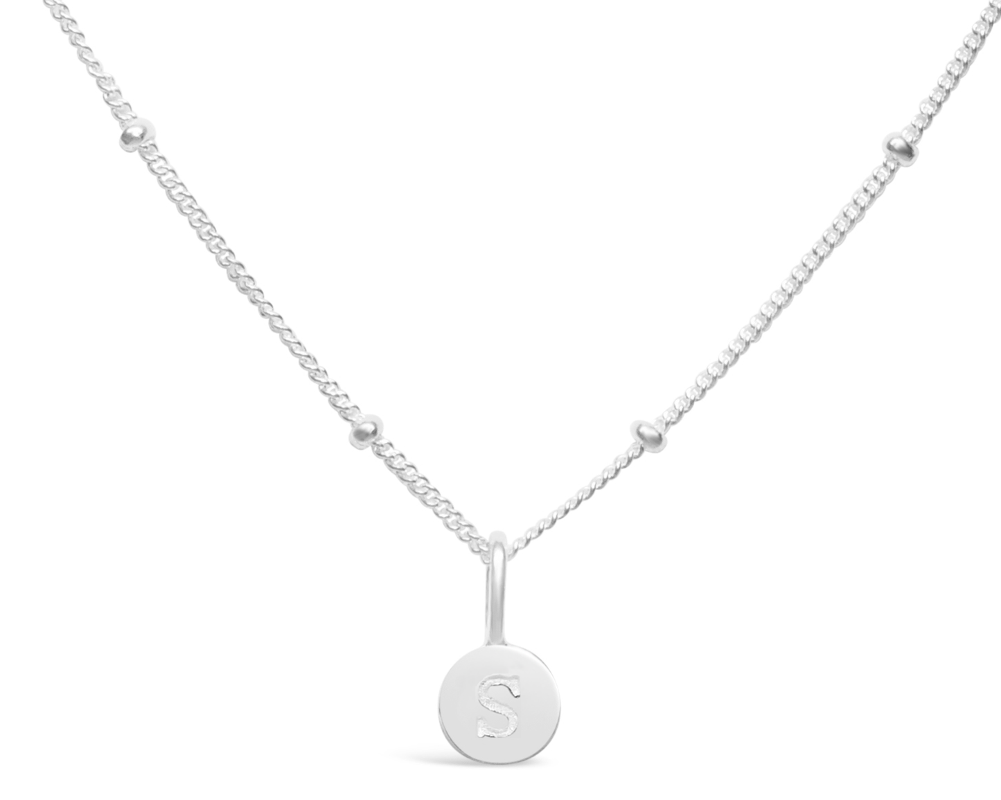 Love Letters - Mini Disk Letter Necklace
