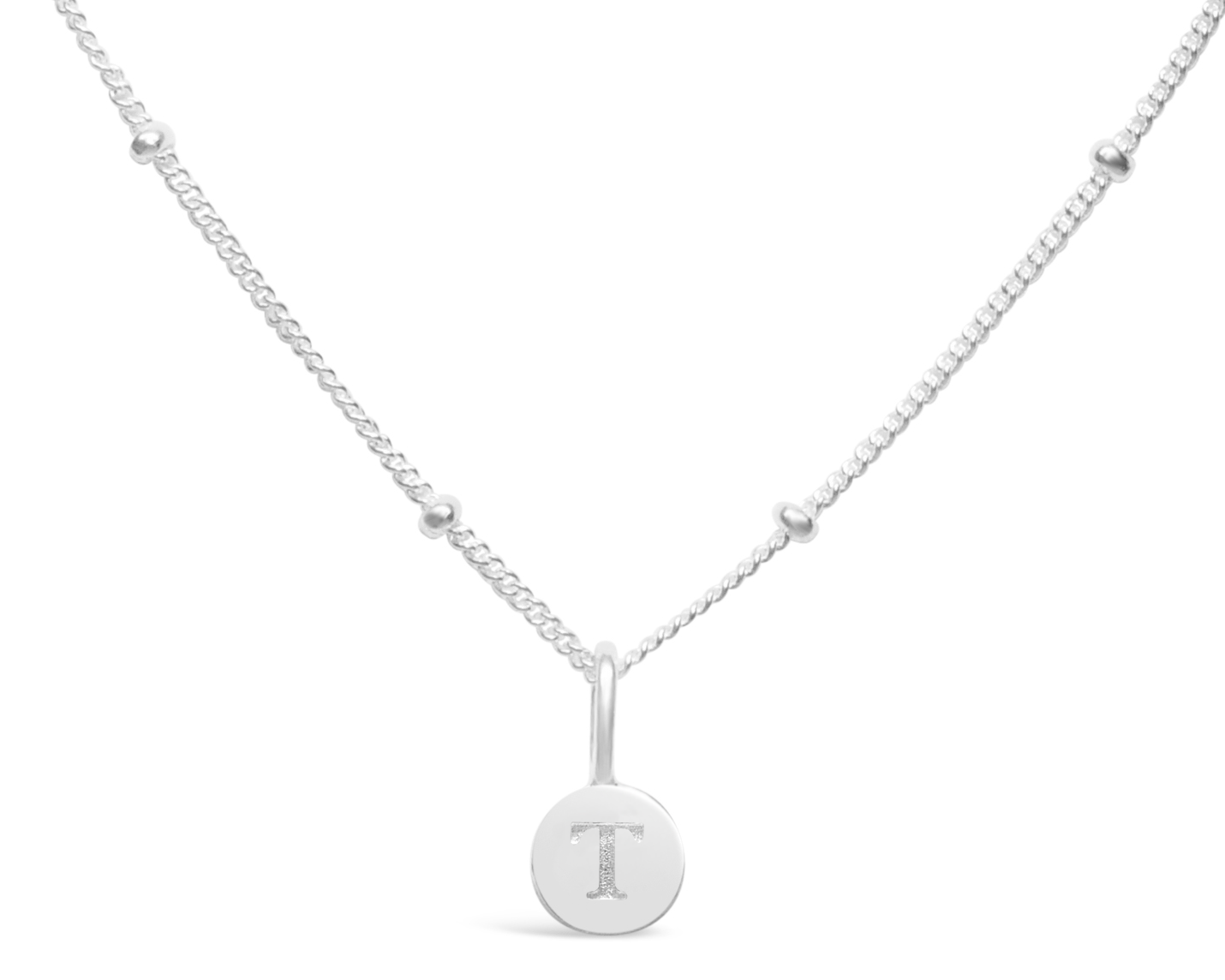 Love Letters - Mini Disk Letter Necklace