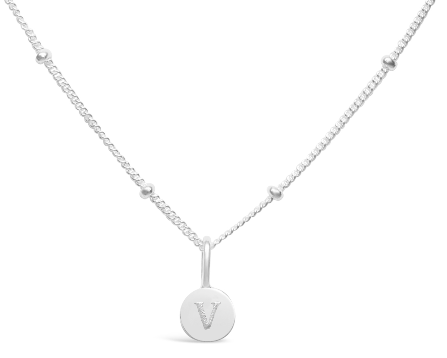 Love Letters - Mini Disk Letter Necklace