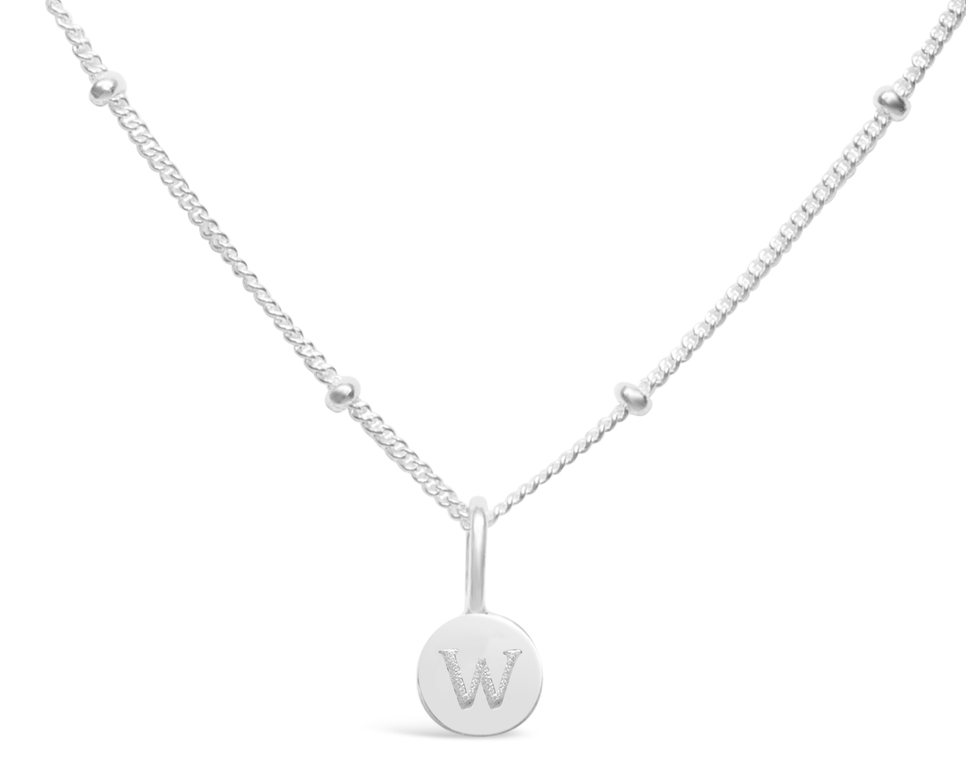 Love Letters - Mini Disk Letter Necklace