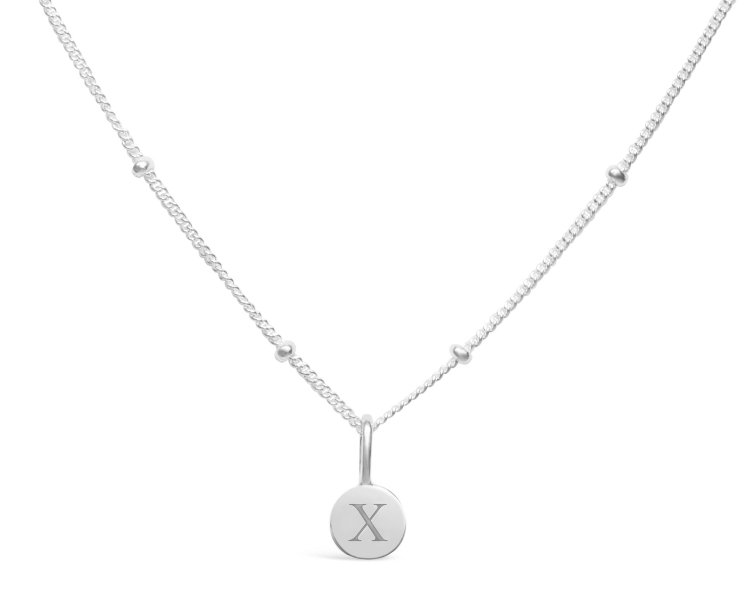 Love Letters - Mini Disk Letter Necklace
