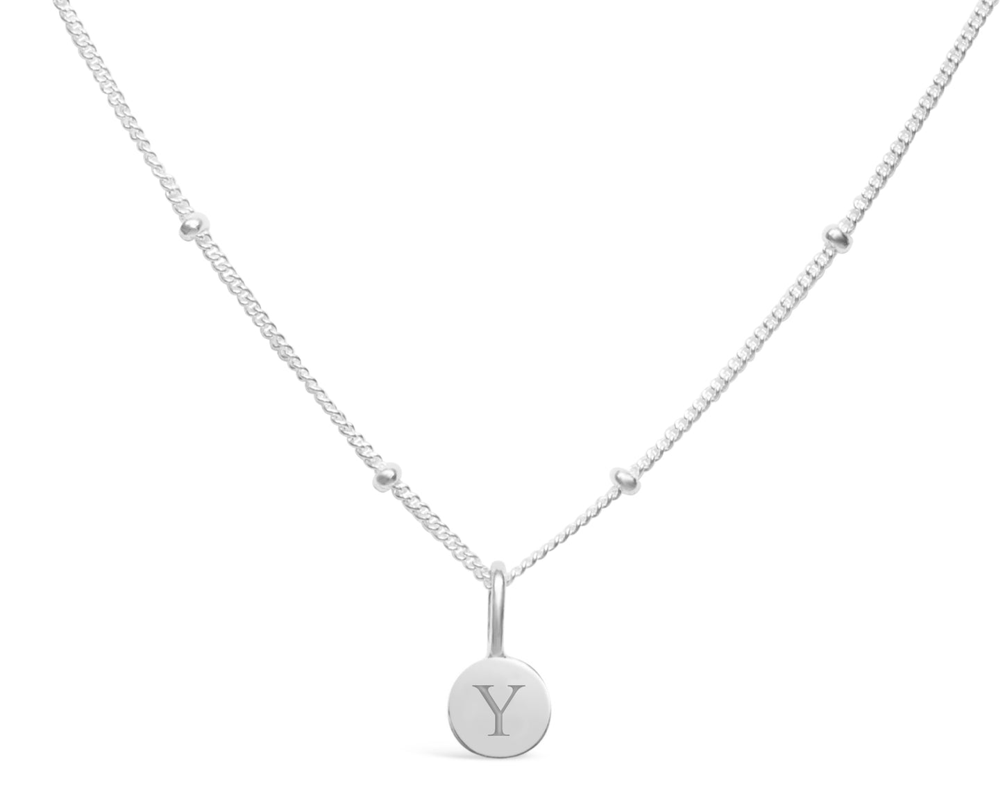 Love Letters - Mini Disk Letter Necklace