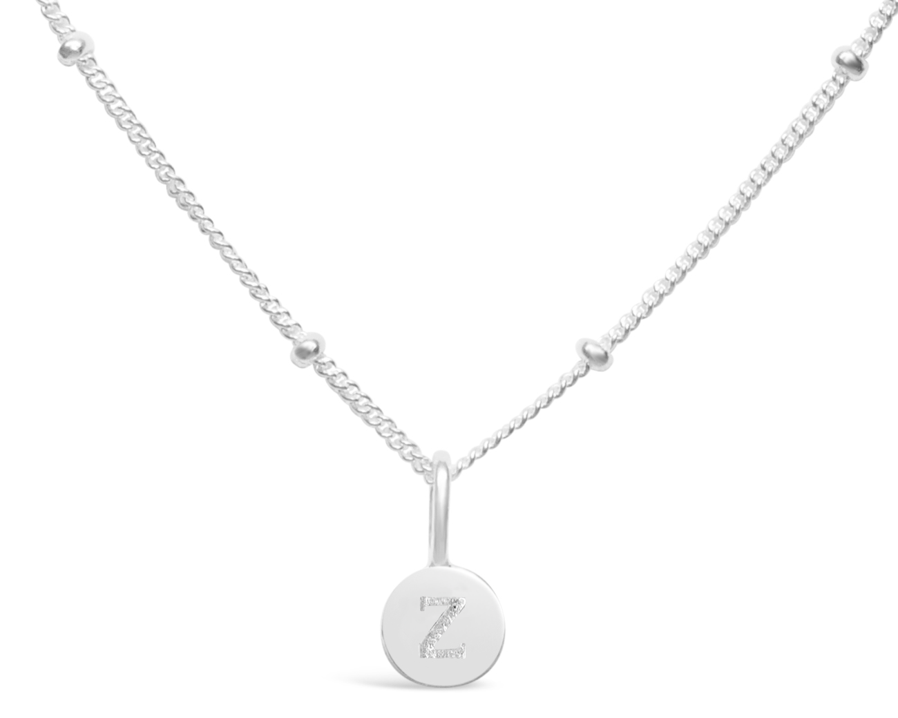 Love Letters - Mini Disk Letter Necklace