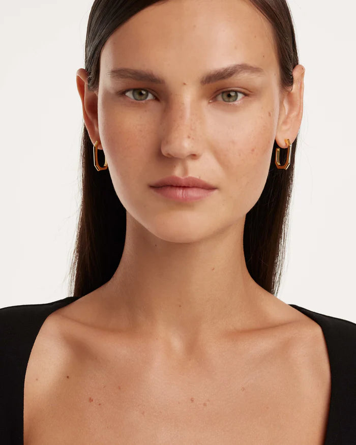SIGNATURE LINK GOLD/SILVER EARRINGS