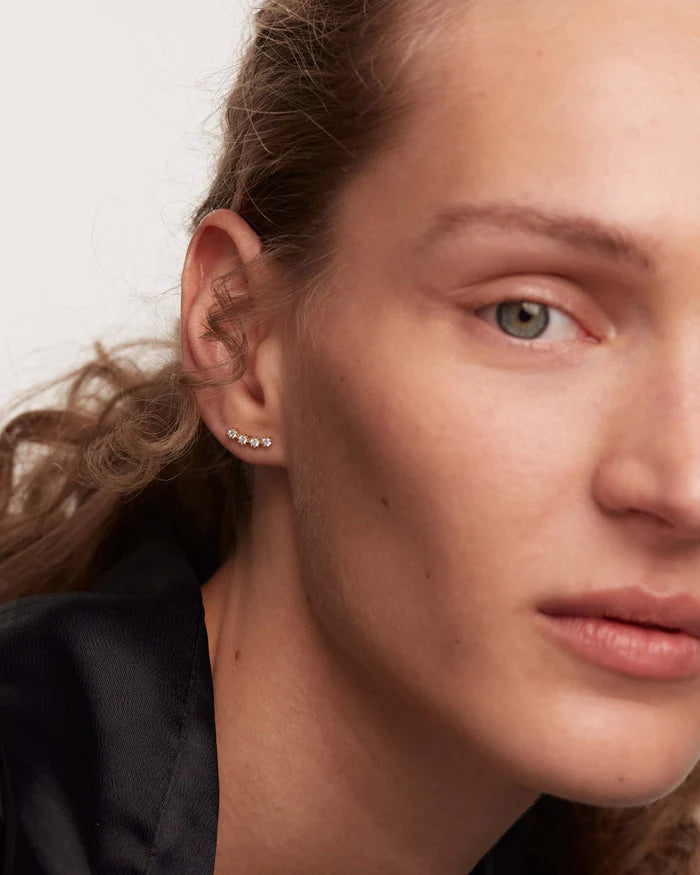 WHITE TIDE GOLD EARRINGS
