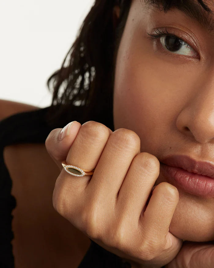 LACE STAMP GOLD/SILVER RING