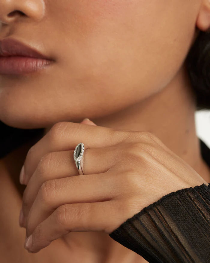 LACE STAMP GOLD/SILVER RING