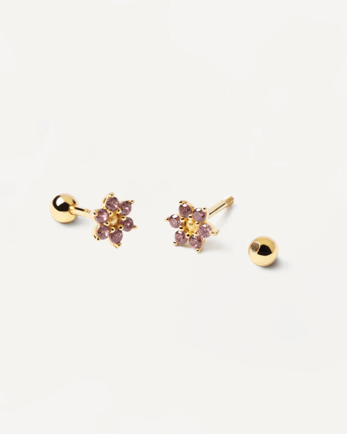 ROSE PEONY GOLD/SILVER EARRINGS