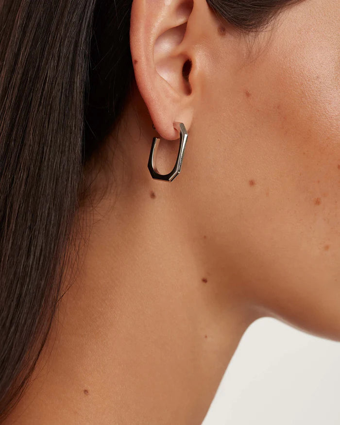 SIGNATURE LINK GOLD/SILVER EARRINGS