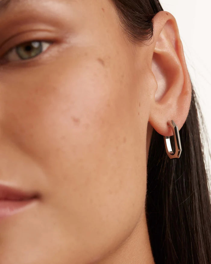 SIGNATURE CHAIN GOLD/SILVER EARRINGS