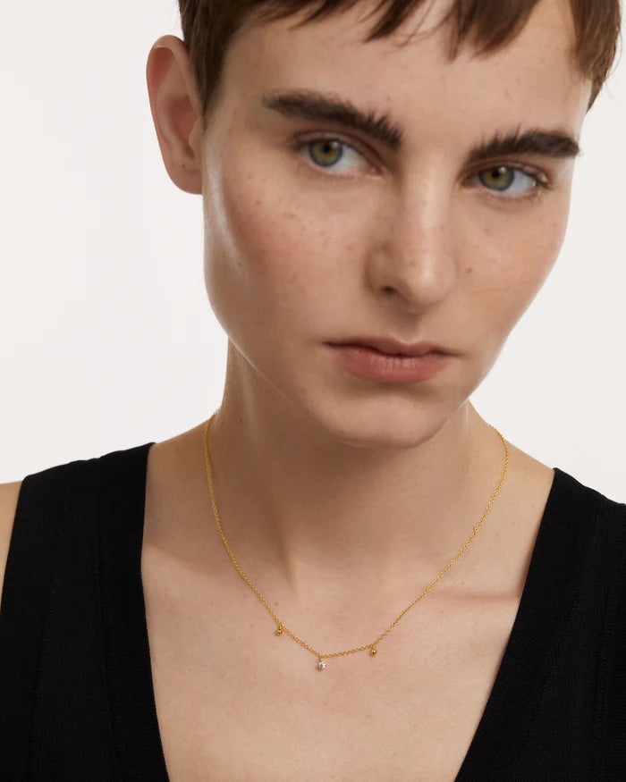 LOVE TRIANGLE GOLD/SILVER NECKLACE