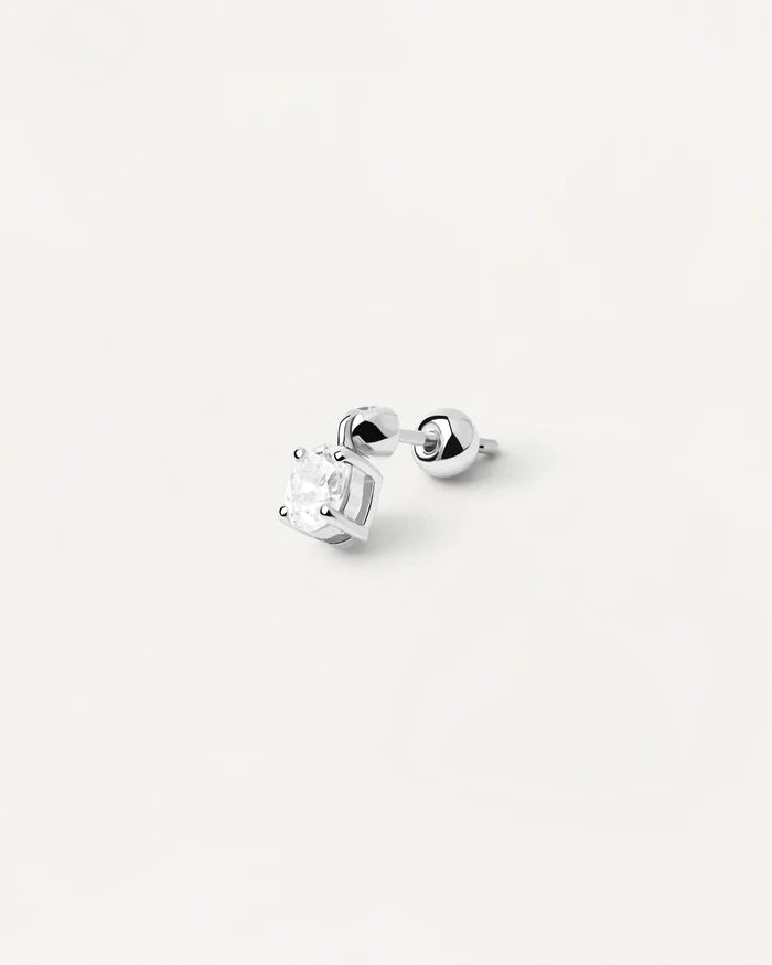 GIA SINGLE GOLD/SILVER EARRING
