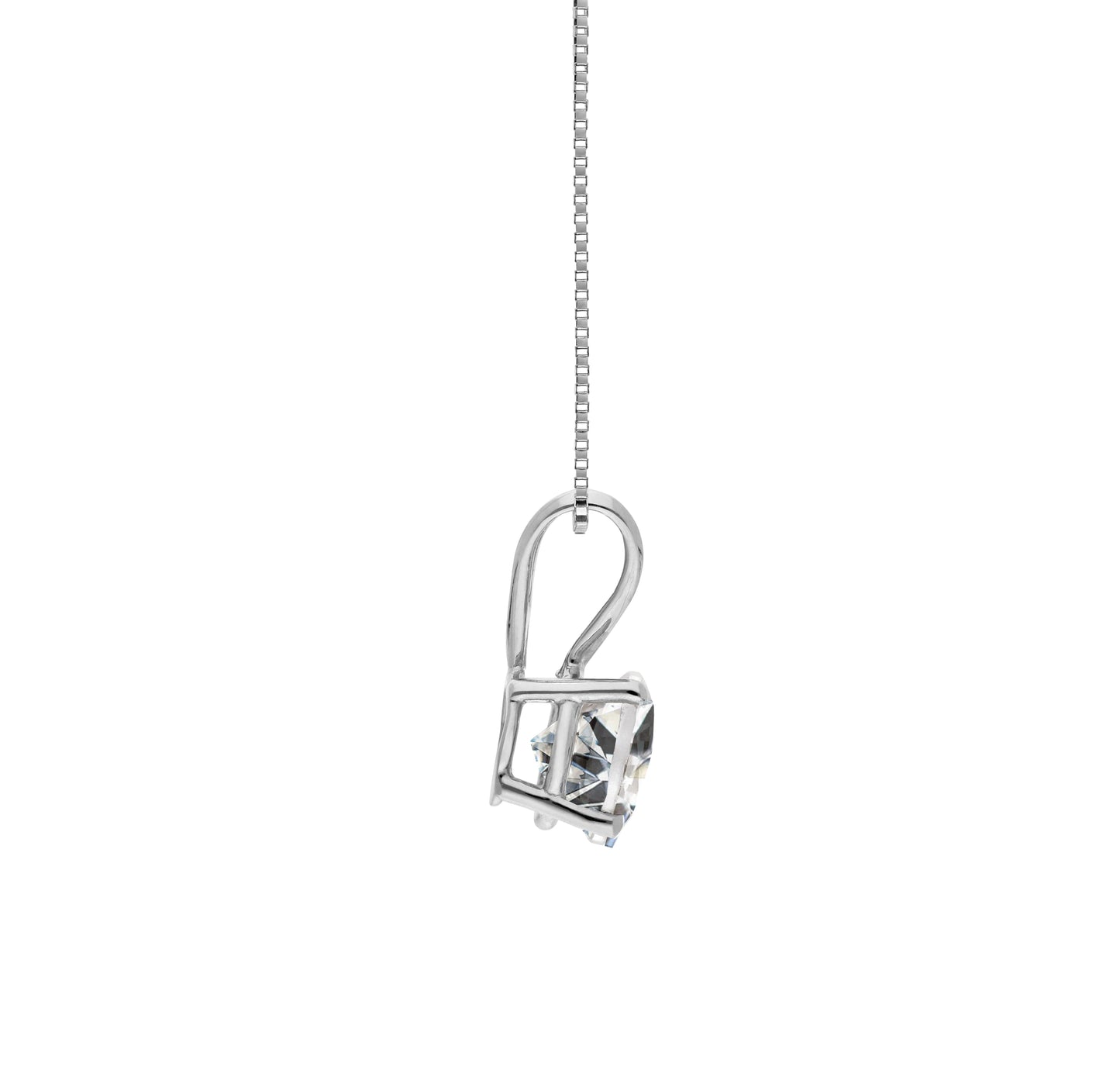 14K WHITE GOLD LAB DIAM. 1.00CTW NECKLACE