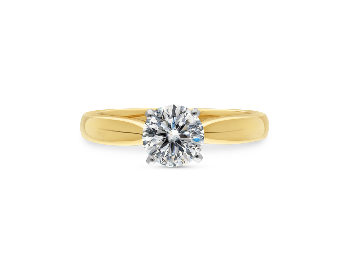 14K YELLOW GOLD LAB DIAM. 1.00CTW RING