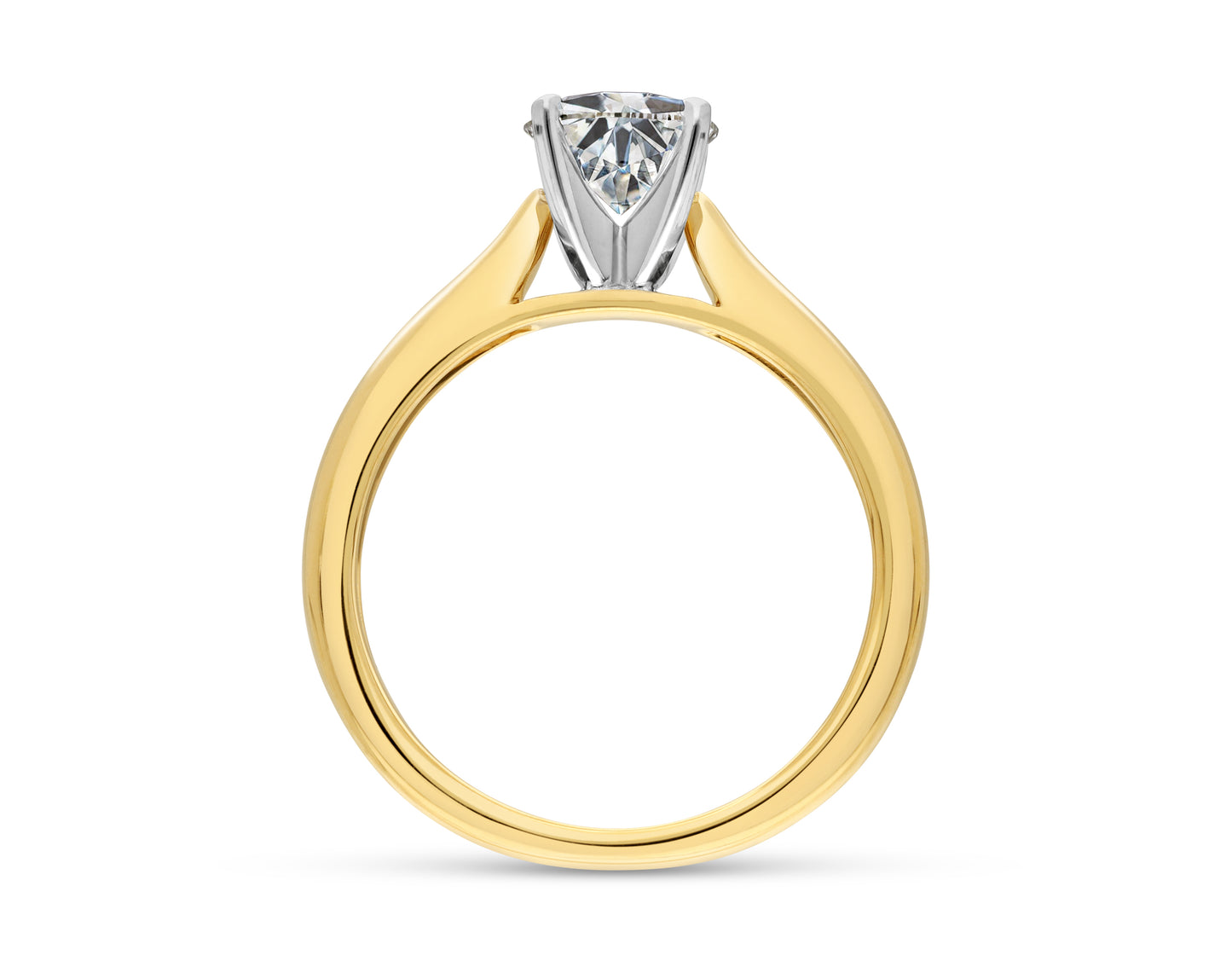 14K YELLOW GOLD LAB DIAM. 1.00CTW RING
