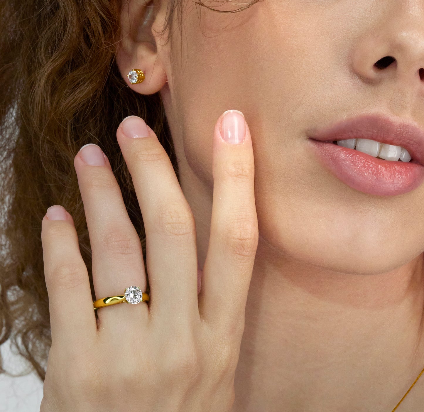 14K YELLOW GOLD LAB DIAM. 1.00CTW RING