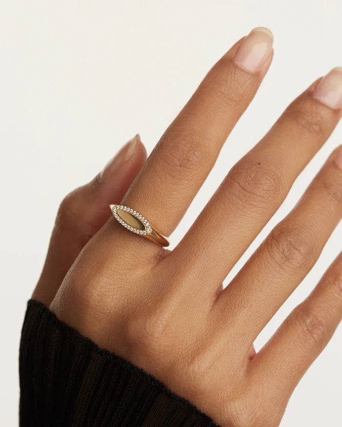LACE STAMP GOLD/SILVER RING