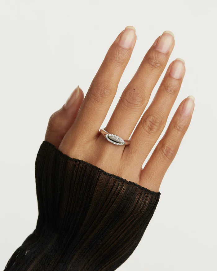 LACE STAMP GOLD/SILVER RING