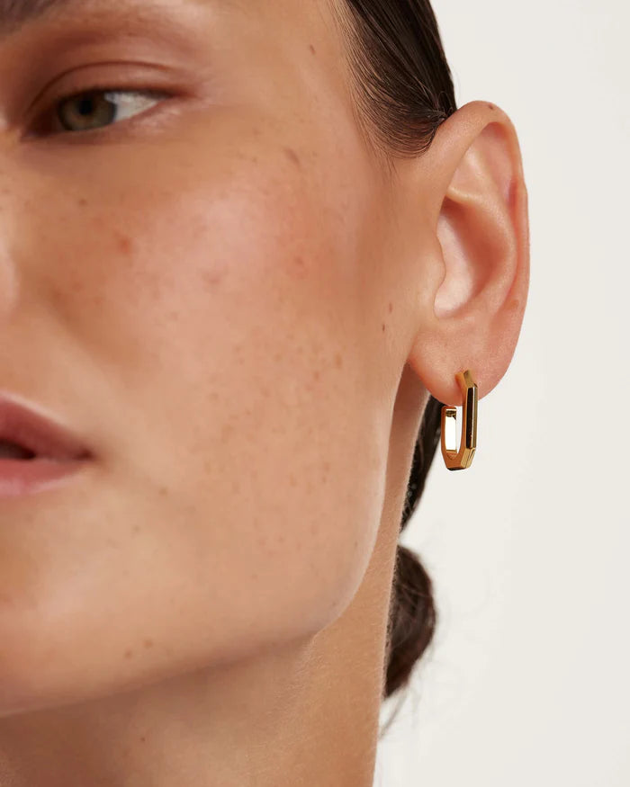 SIGNATURE CHAIN GOLD/SILVER EARRINGS