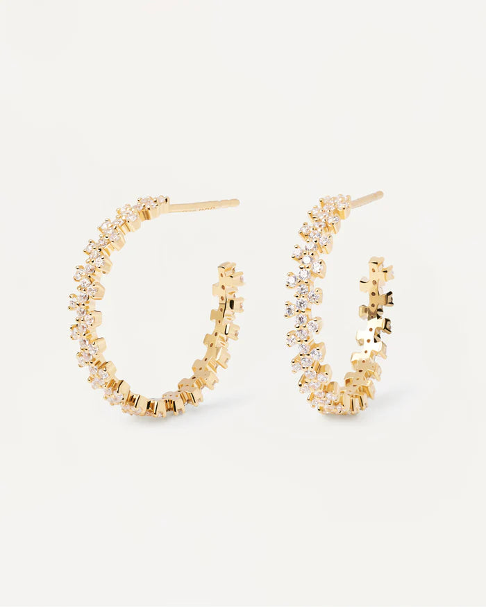 CROWN GOLD/SILVER EARRING