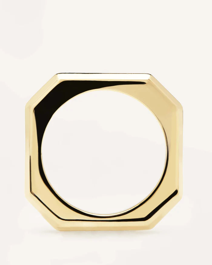 SIGNATURE LINK GOLD/SILVER RING