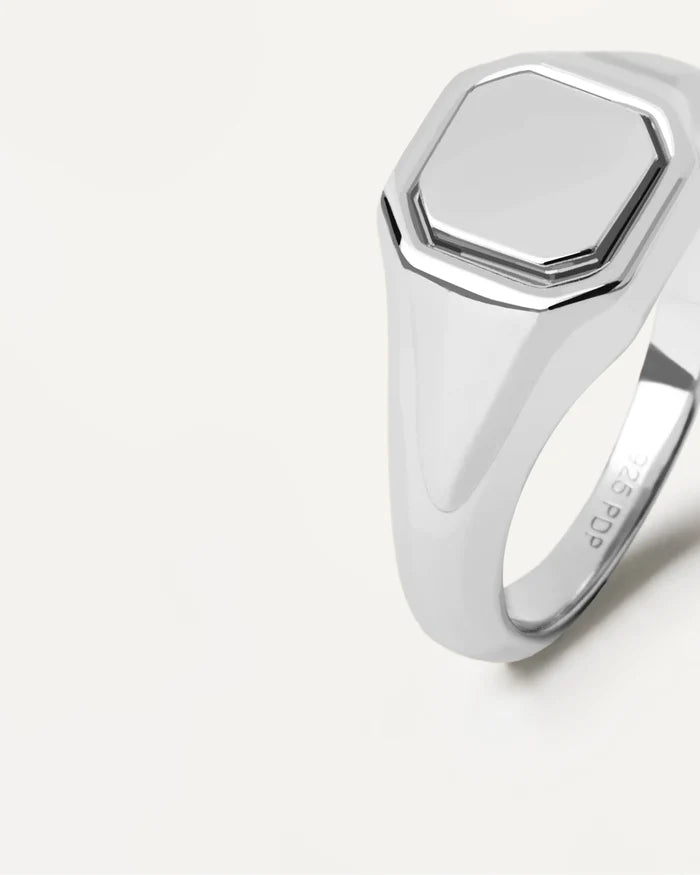 OCTET STAMP GOLD/SILVER RING
