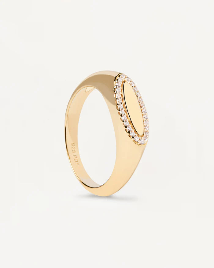 LACE STAMP GOLD/SILVER RING