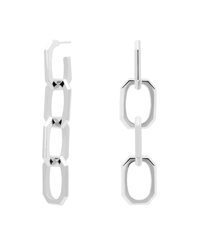 SIGNATURE CHAIN GOLD/SILVER EARRINGS
