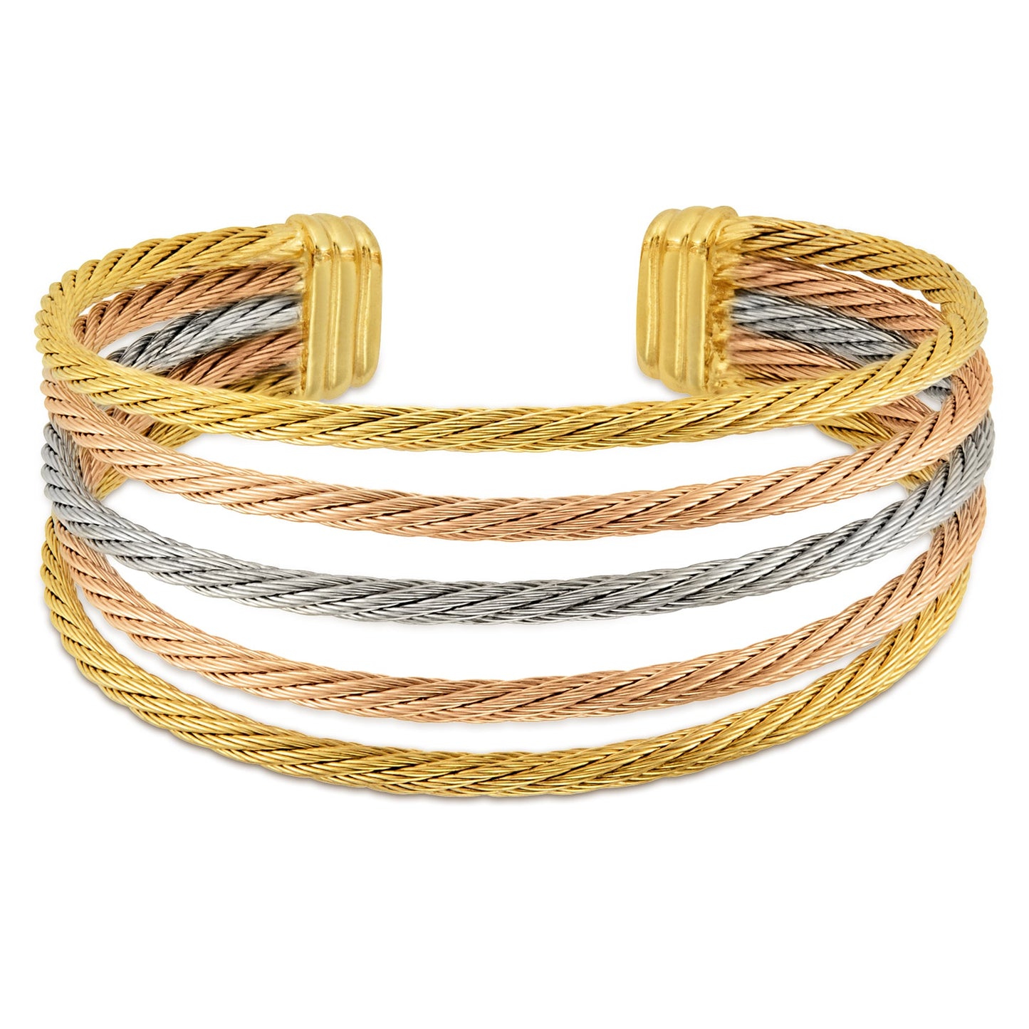 Tri-Color Rope Cuff Bracelet