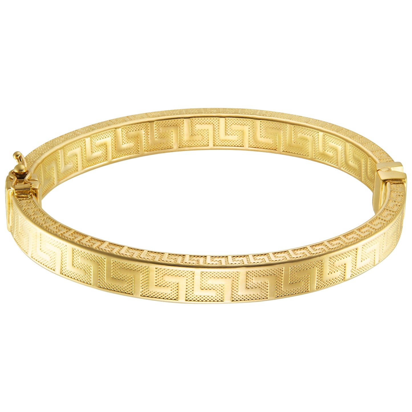 7.25" Oval Greek Design Bangle
