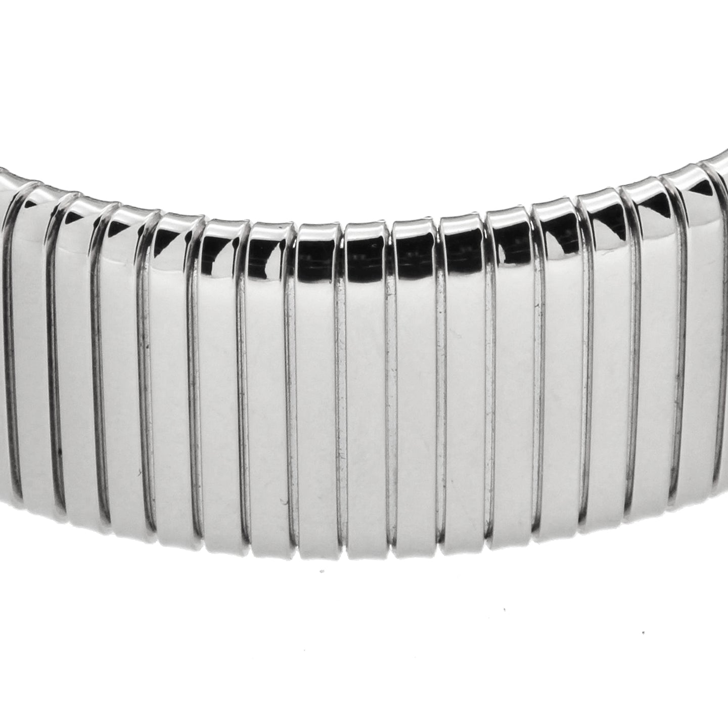 White gold Omega Stretch Bracelet
