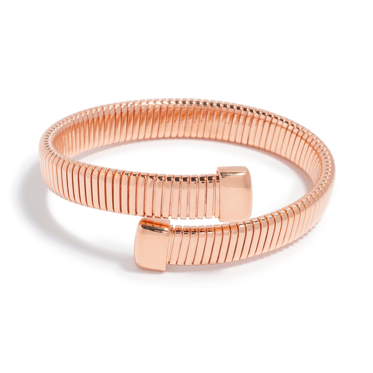 Rose Gold Flat Wrap Tubo Gas Bracelet