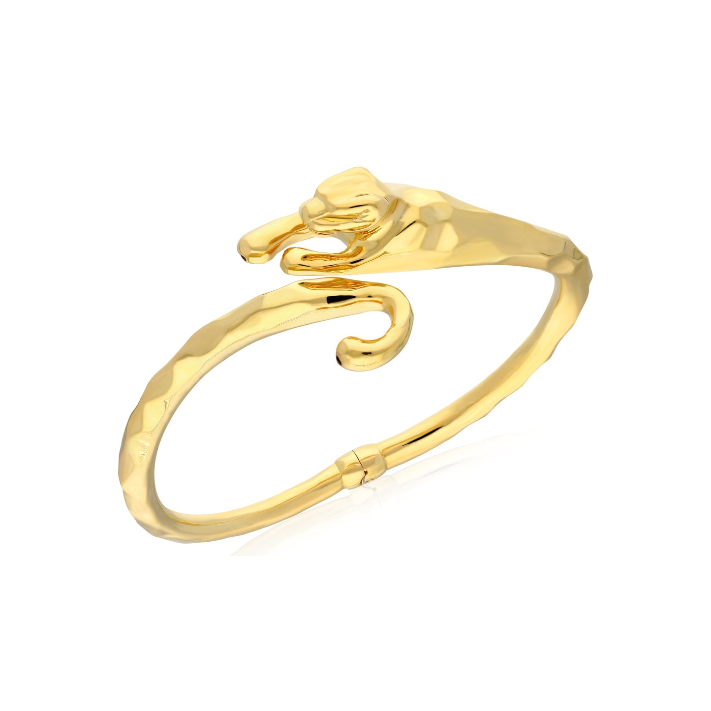 7.5' Yellow Gold Panther Bangle