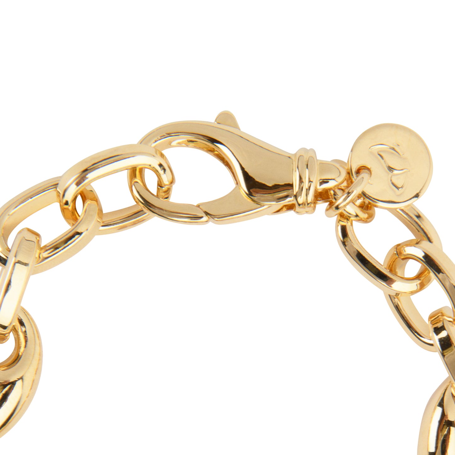 8"Combination Rectangular Link & Puffed Link Bracelet