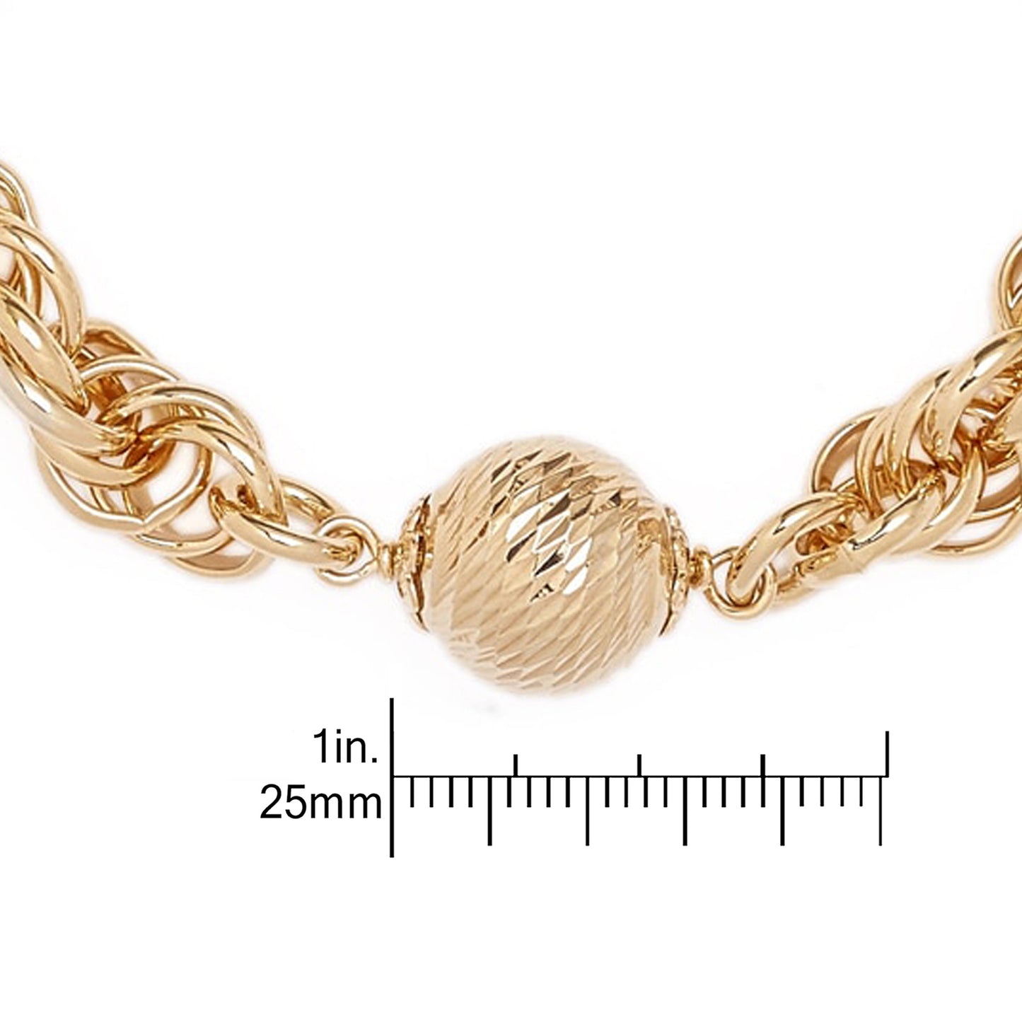 8.5" Rope chain Bracelet with Beads