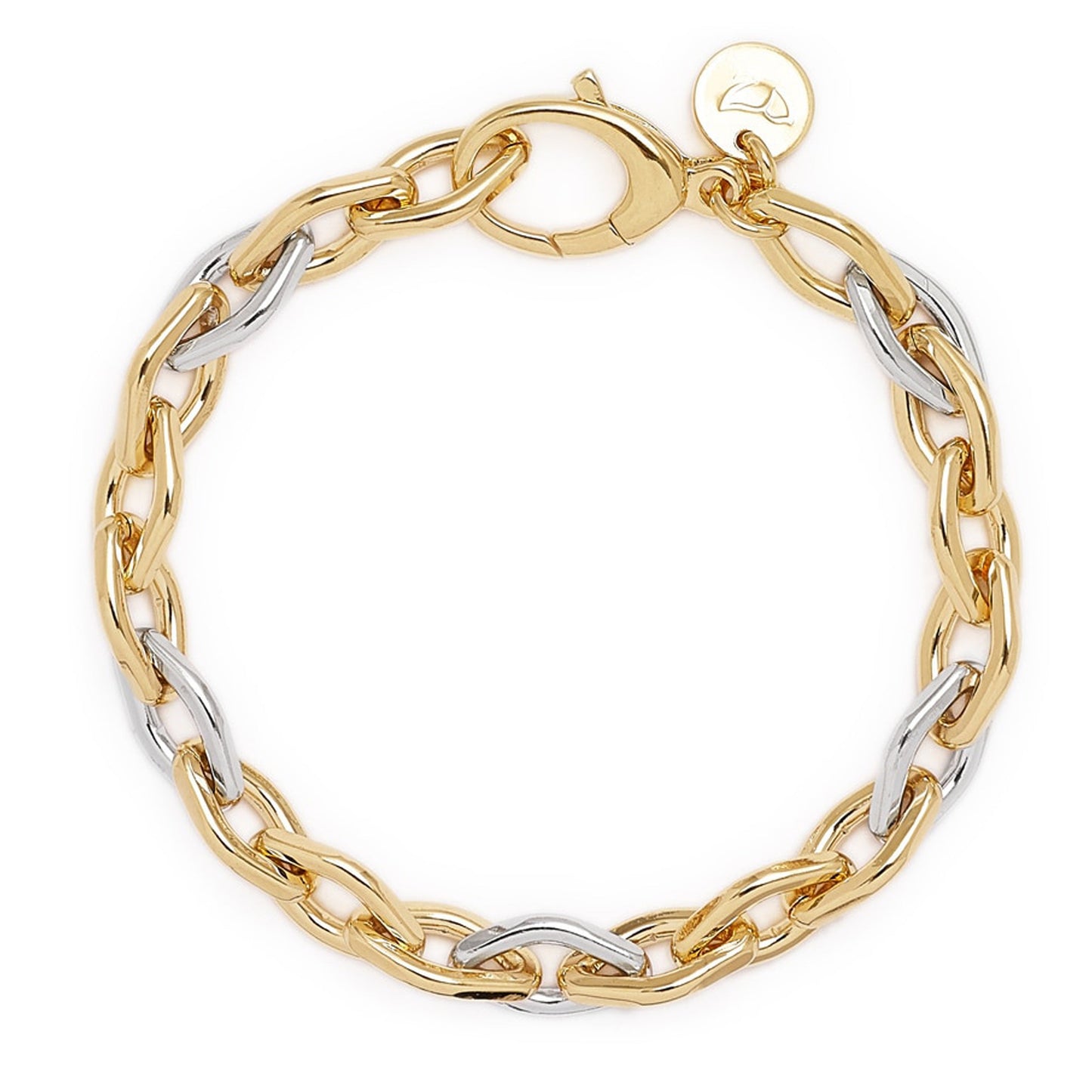 8" Two Tone Rolo Bracelet
