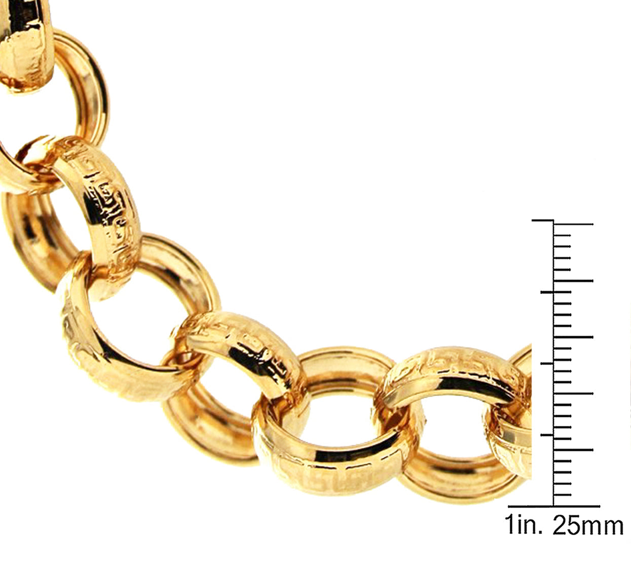 Patterned Rolo Link Bracelet