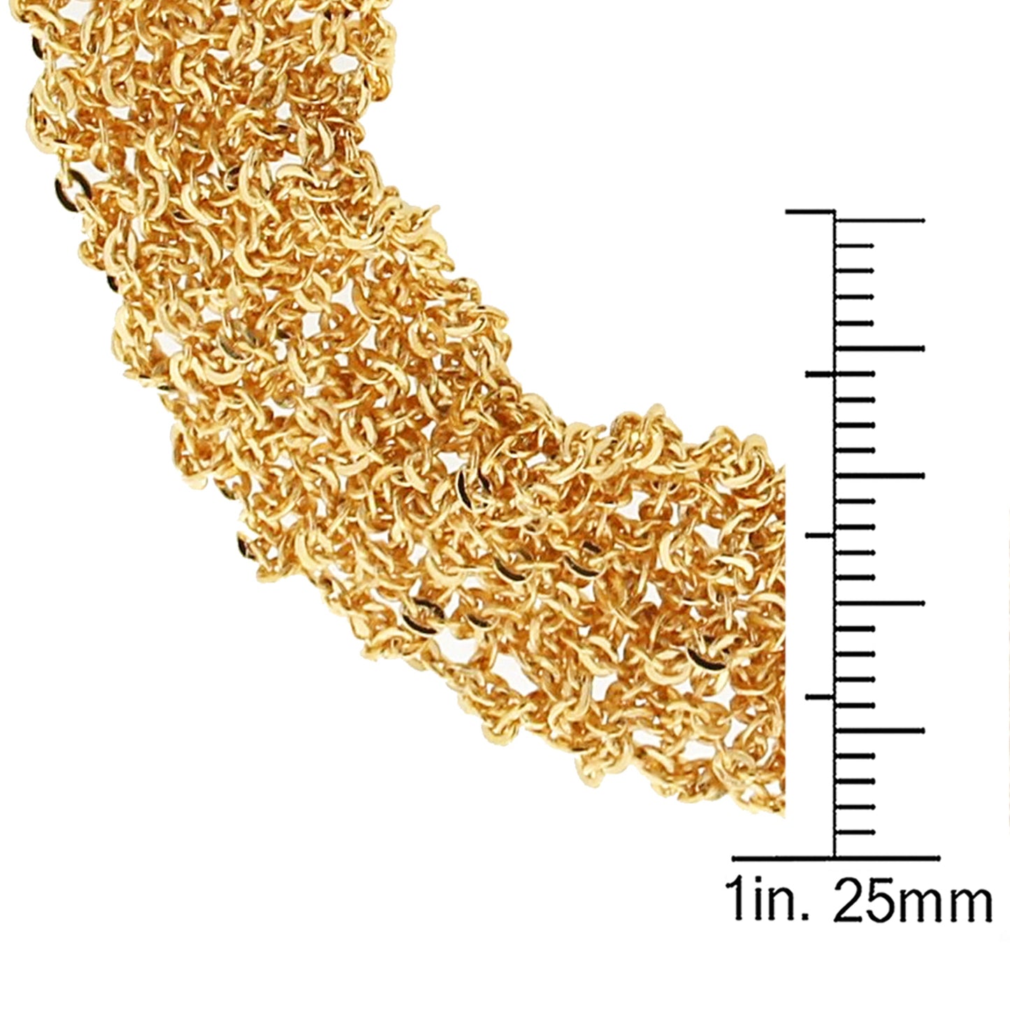 7.5" Multi Strand Mesh Bracelet