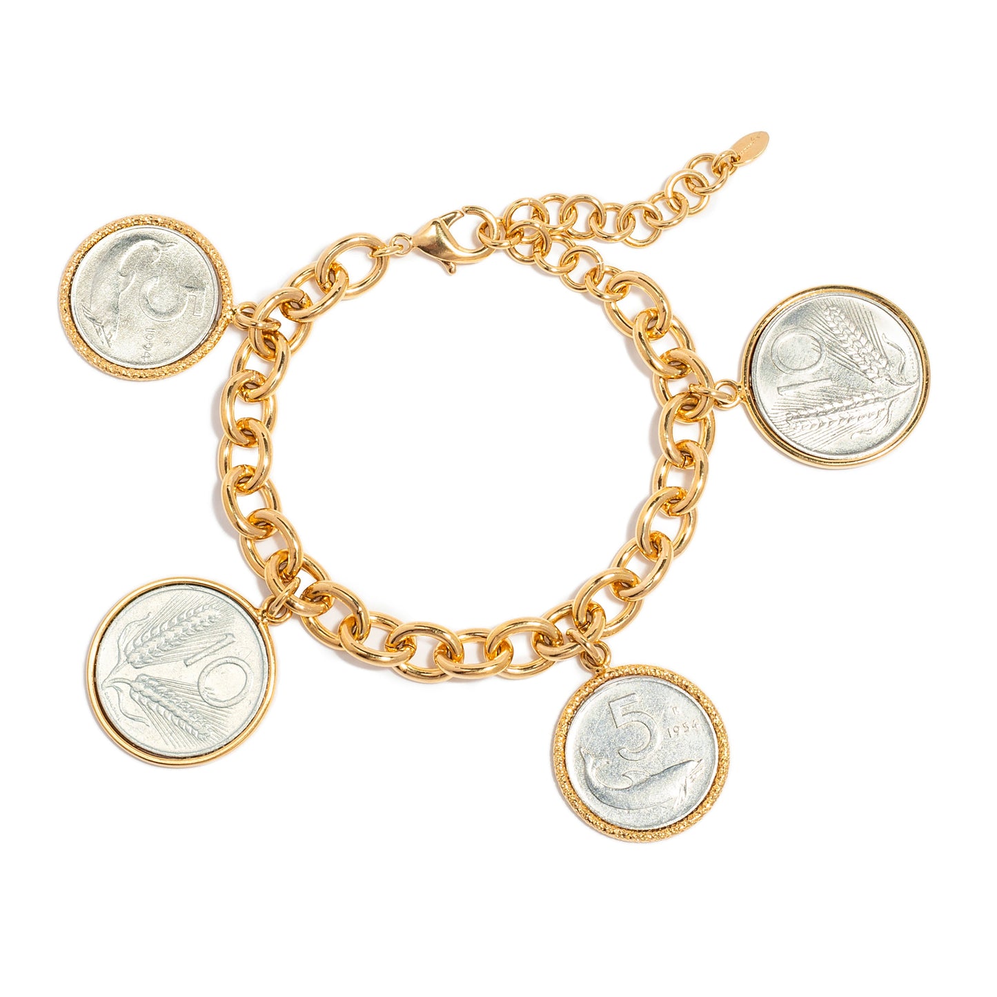 Genuine 10 & 5 Lira Coins Bracelet
