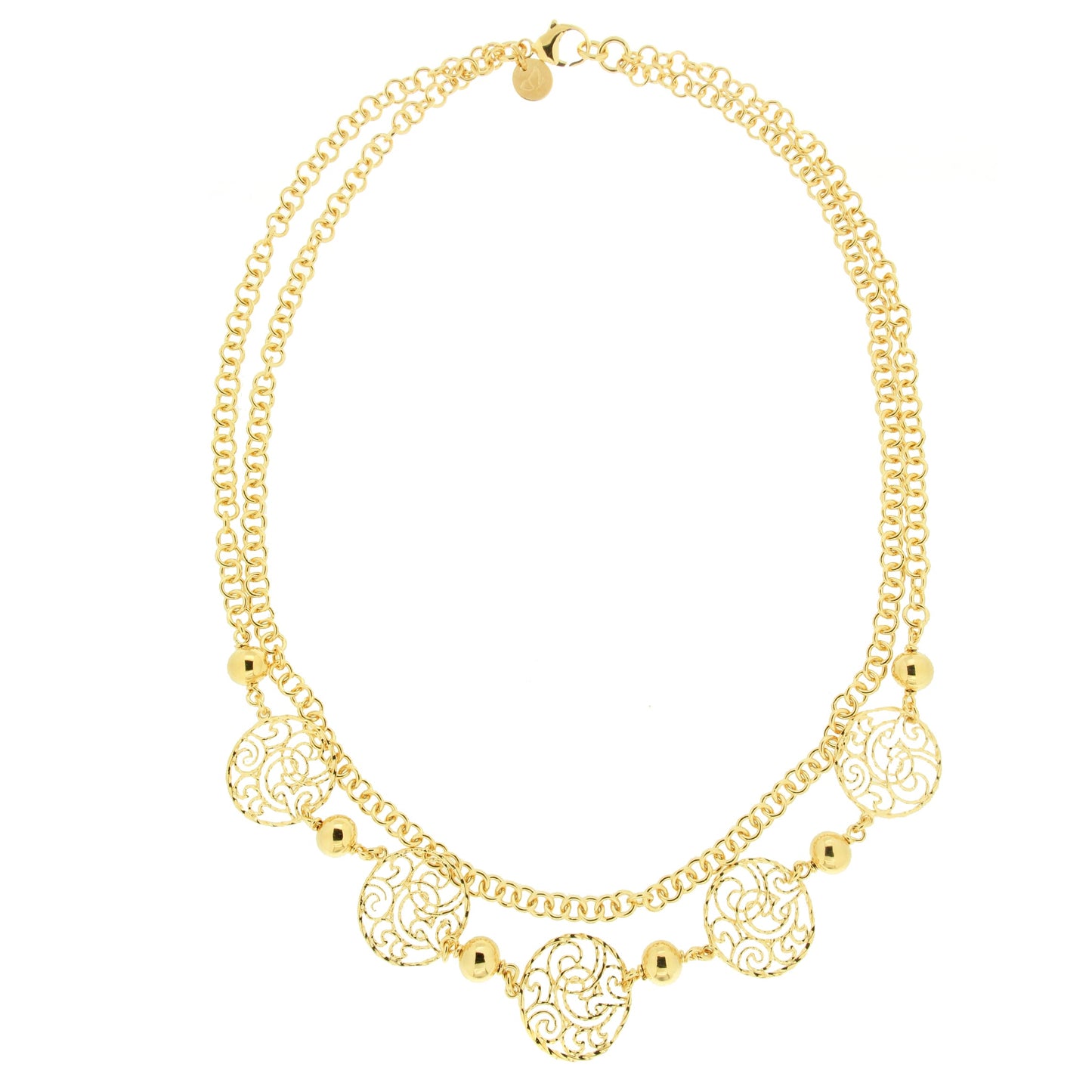 Double Strand Filigree Necklace