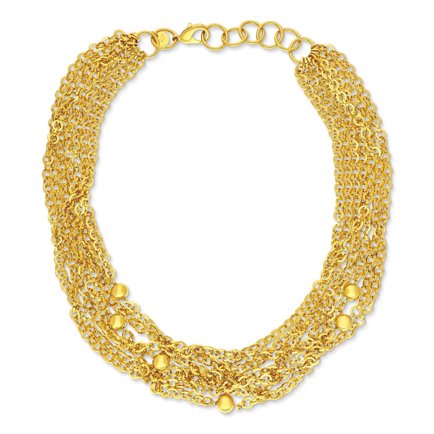 23" Multi Strand Necklace with Stationed Beads