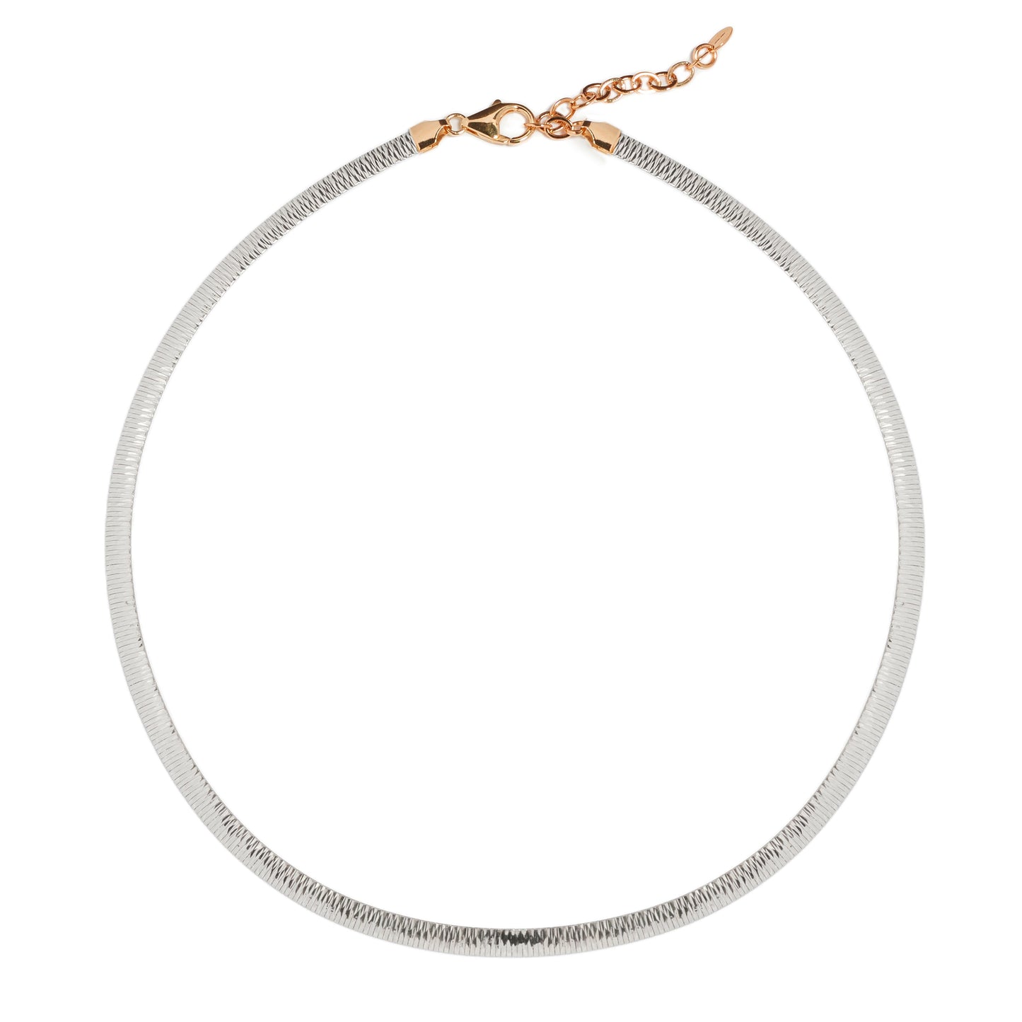 18" 6Mm Reversible Omega Rose & Silver Plate